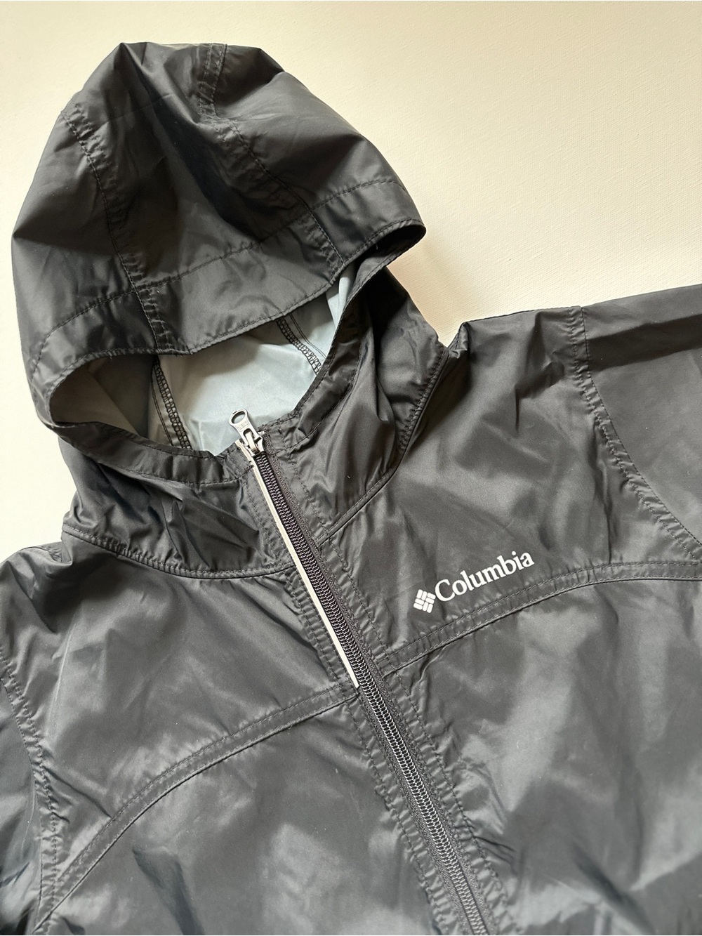 Columbia Kids' Hooded Rain Jacket in Black